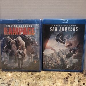 Lot Of Blu-ray DVD Dwayne Johnson Rampage & San Andres The Rock Action Movies